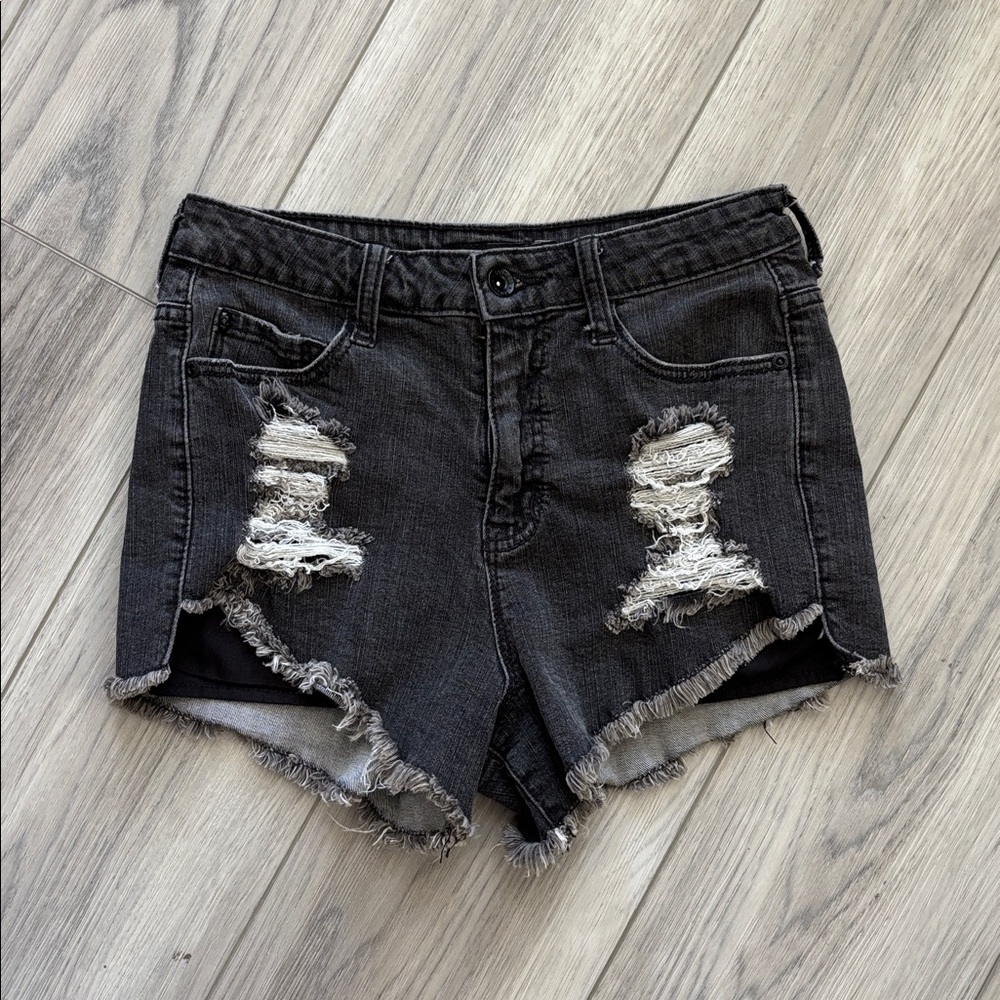 Lovesick Gray Denim Shorts
